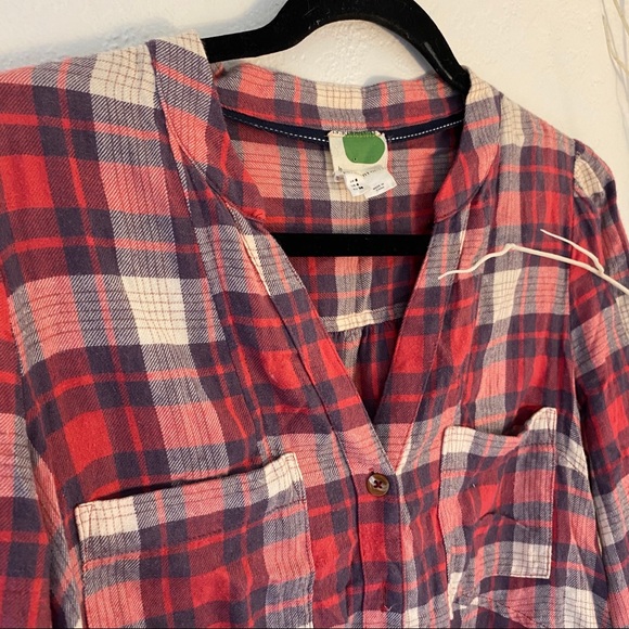 Anthropologie Super Soft Plaid Button Down - Picture 2 of 9
